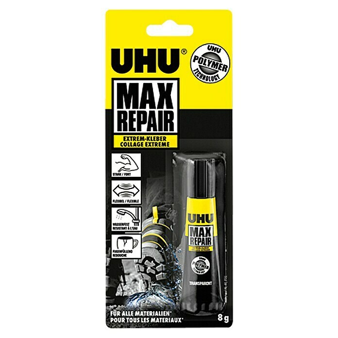 UHU Extrem-Kleber Max Repair (Transparent, 8 g, Tube)