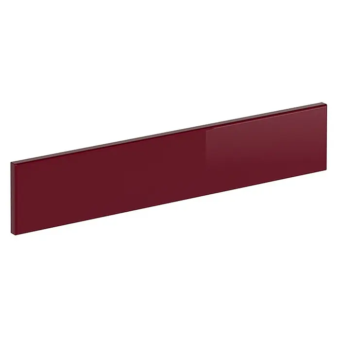 Küchenfront R-Line 59.6 cm Rot Hochglanz Art.-Nr. 41236 -  - Glänzende bordeauxrote rechteckige Platte.