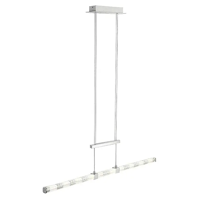 LED-Pendelleuchte Kanika - Warmweiß - Elegante LED-Hängeleuchte in Silber. Die moderne Leuchte mit minimalistischem Design ist ein echter Hingucker über jedem Esstisch.