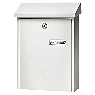 Portaferm Wandbrievenbus PM 22 (l x b x h: 7,5 x 22,5 x 30,5 cm, Wit, Staal)