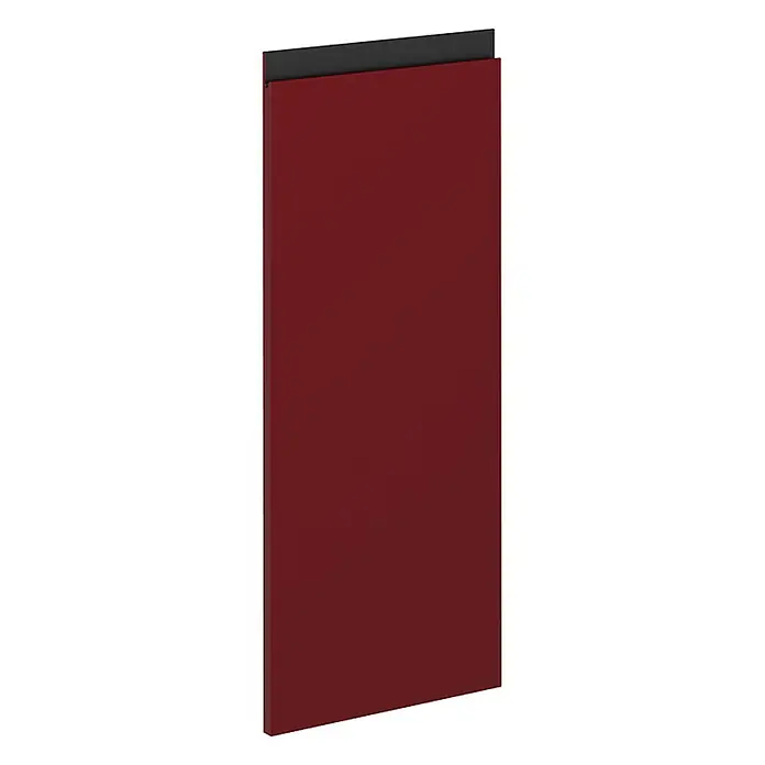 Küchenfront R-Line 29.6 cm Rot Art.-Nr. 39499 -  - Dunkelrote Platte mit schwarzer Oberkante.