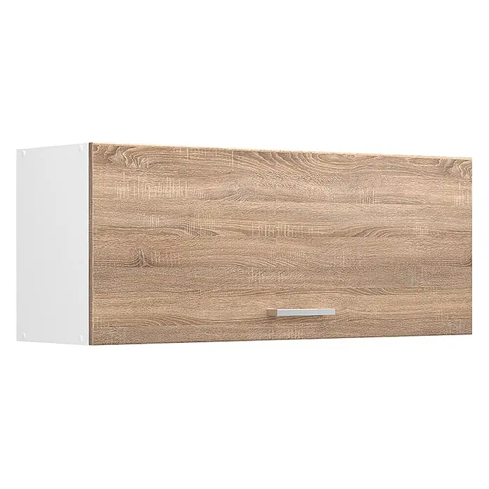Hängeschrank R-Line 100 cm Sonoma Art.-Nr. 63155 -  - Hängeschrank in heller Holzoptik mit weißen Seiten und silbernem Griff.