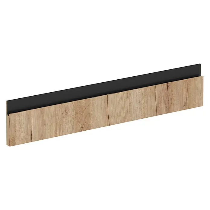 Küchenfront R-Line 59.6 cm Goldkraft Eiche Art.-Nr. 39495 -  - Möbelfront in heller Holzoptik mit integrierter schwarzer Griffleiste.