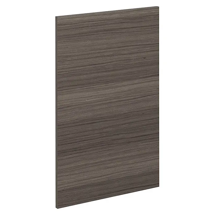 Küchenfront R-Line 39.6 cm Edelgrau Art.-Nr. 37355 -  - Dunkelgraue Möbelplatte mit horizontaler Holzmaserung.