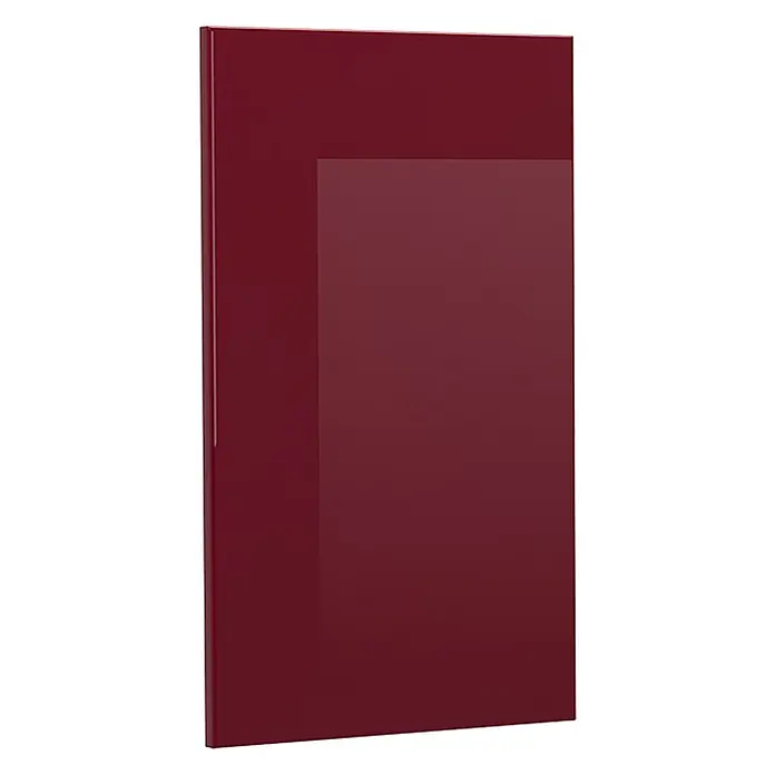Küchenfront R-Line 36.4 cm Rot Hochglanz Art.-Nr. 41243 -  - Hochglänzende burgunderrote Schrank- oder Schubladenfront mit integriertem Griff.