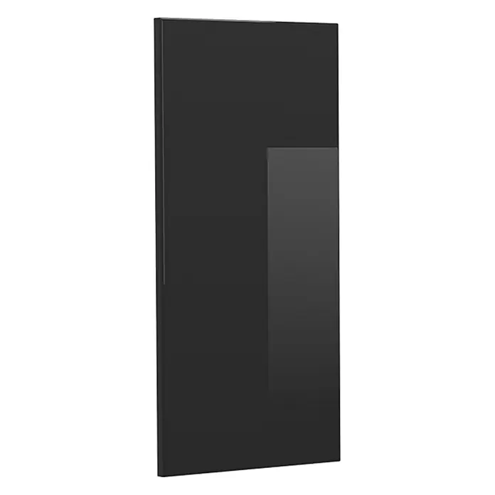 Küchenfront R-Line 29.6 cm Schwarz Hochglanz Art.-Nr. 40918 -  - Rechteckige Hochglanz-Möbelfront in Schwarz, geeignet als Schranktür oder Paneel.