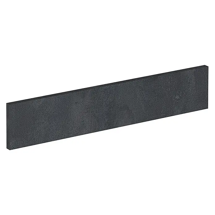 Küchenfront R-Line 59.6 cm Schwarz Beton Art.-Nr. 42817 -  - Dunkelgraue, strukturierte rechteckige Sockelplatte.