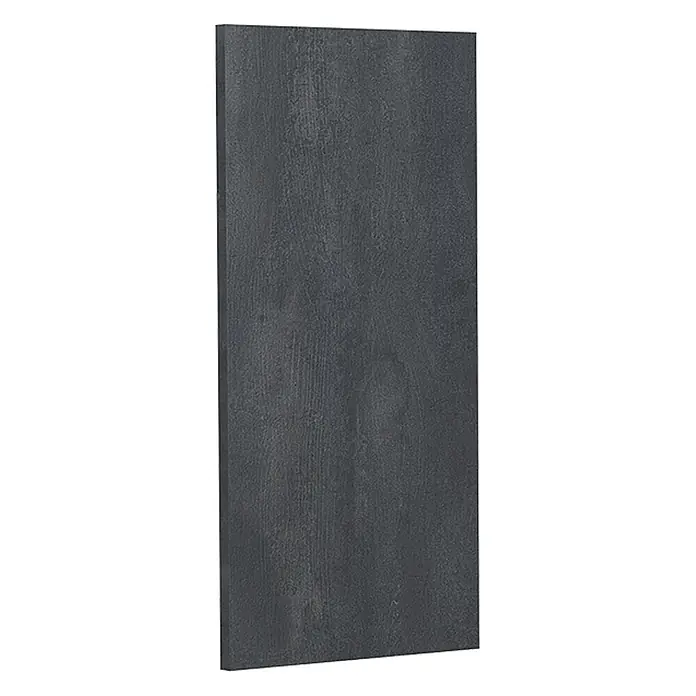 Küchenfront R-Line 29.6 cm Schwarz Beton Art.-Nr. 42832 -  - Dunkelgraue Platte mit Holzmaserung.