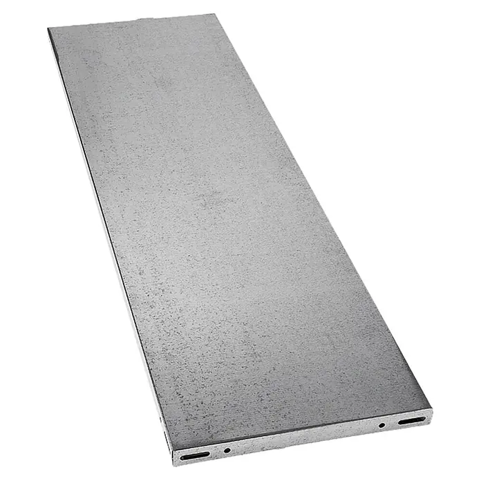 Regalux Fachboden - L x B: 35 x 120 cm, Verzinkt - Metallisches, rechteckiges Kabelkanal-Element. Ein stabiles und langlebiges Produkt für die Kabelführung mit praktischen Montageöffnungen.