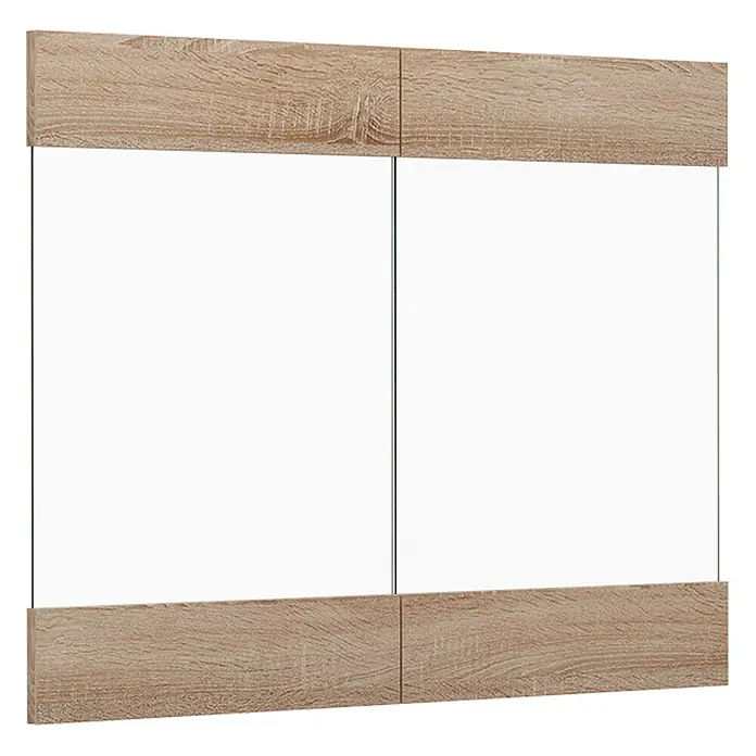 Küchenfront R-Line 79.2 cm Sonoma Art.-Nr. 29596 -  - Zwei-türiger Hängeschrank mit heller Eichenoptik Holzrahmen und Klarglasplatten.