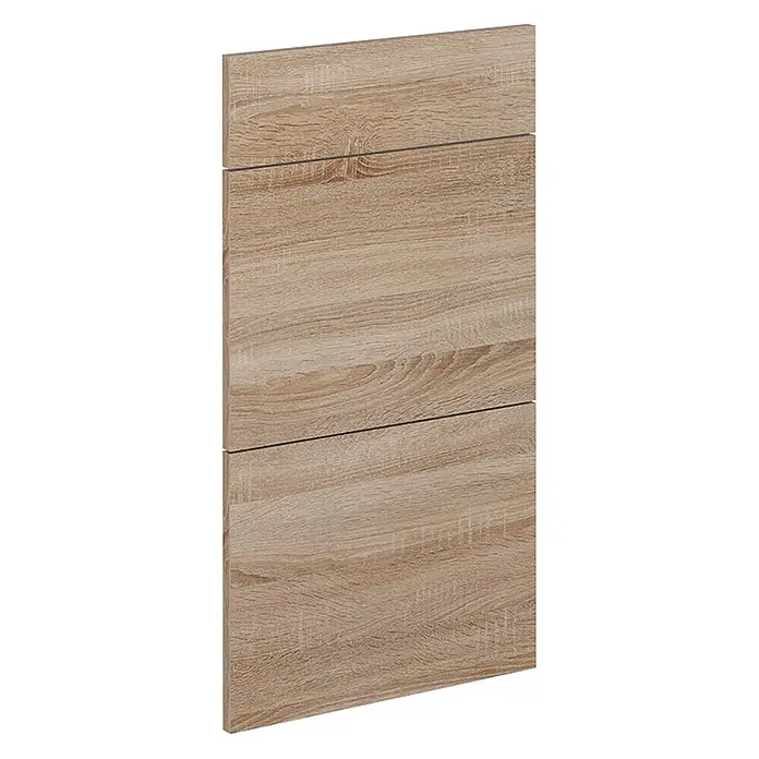 Küchenfront R-Line 39.6 cm Sonoma Art.-Nr. 37442 -  - Helle Eichenholz-Effektplatte mit zwei Griffmulden, passend für grifflosen Schranktüren oder Schubladen.