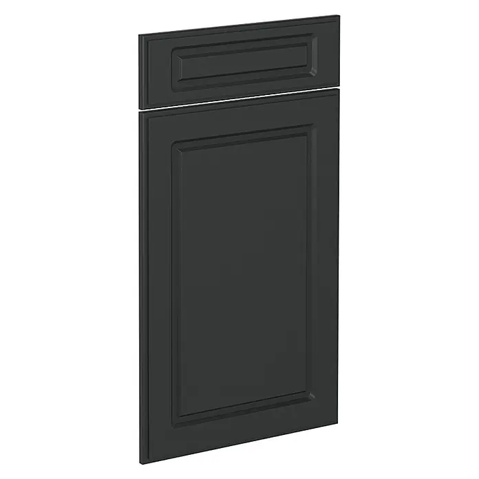 Küchenfront R-Line 39.6 cm Anthrazit Landhaus Art.-Nr. 37188 -  - Dunkelgraue Küchenschranktür und Schubladenfront mit klassischem Kassetten-Design.