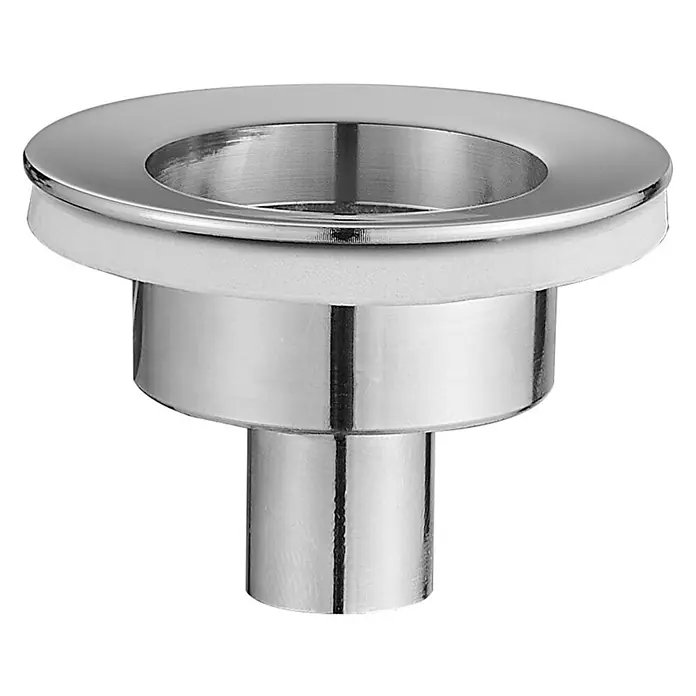 LOMAZOO Waschbecken-Abflussstopfen Clickwaste 42 mm Chrom -  - Verchromter Metallablauf mit weißer Dichtung.