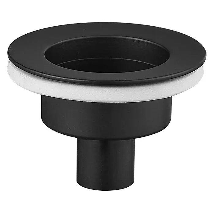LOMAZOO Waschbecken-Abflussstopfen Clickwaste 42 mm Schwarz matt -  - Mattschwarzer Spülbecken- oder Waschtischablauf mit weißer Dichtung.