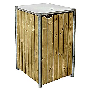 Hide Mülltonnenbox Verkleidung Wood Cover (Passend für: HIDE Mülltonnenbox-Gestell, 240 l, Holz, Natur, Kesseldruckimprägniert)