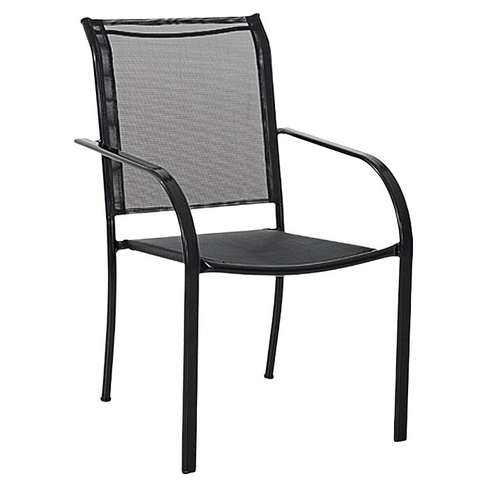 Sunfun Silla de jardín Lea (Ancho: 56 cm, Negro)