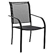 Sunfun Silla de jardín Lea (Ancho: 56 cm, Negro)