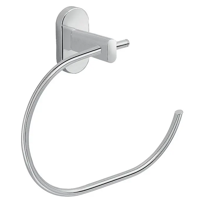 KV Handtuchring aus verchromten Metall | Cipro -  - Wandmontierter Handtuchring aus glänzendem Chrom.
