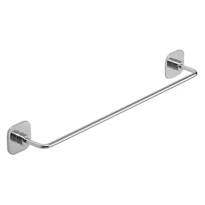 KV Verchromte 60cm breite Handtuchstange | Timo -  - Glänzende Chrom-Handtuchstange mit quadratischen Befestigungsplatten für das Badezimmer.