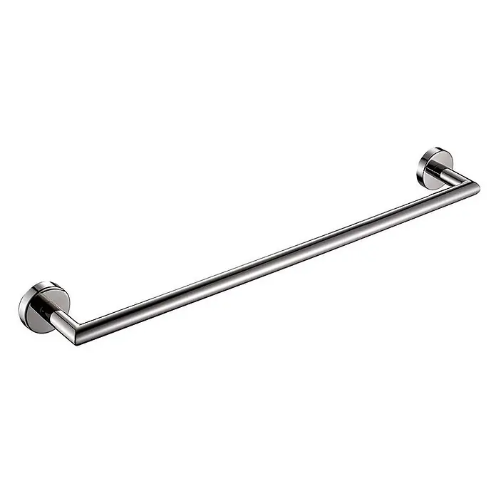 KV 60 cm Handtuchstange für die Wandmontage geeignet  | Loto -  - Handtuchstange aus poliertem Chrom mit runden Wandhalterungen für Badezimmer.