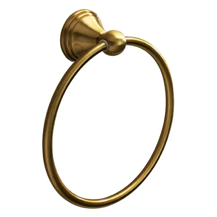KV Edelstahl Handtuchring in Bronze ausführung | Rosa -  - Polierter goldener Messing-Handtuchring.