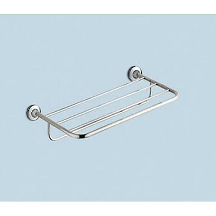 KV Verchromte Handtuchablage -  - Verchromter Handtuchhalter für das Badezimmer mit Ablagefläche und Stange.