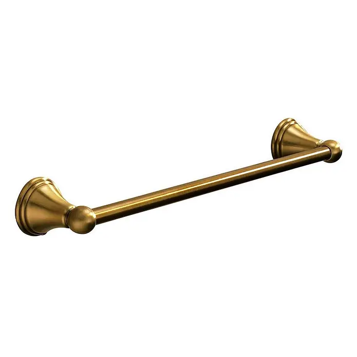 KV 45cm breite Handtuchstange Bronzeoptik | Rosa -  - Goldfarbene Messing-Handtuchstange mit dekorativen Enden für das Badezimmer.