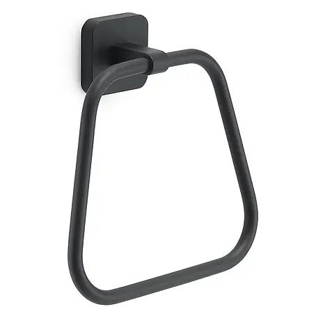 KV Handtuchhalter Ring Wandmontage matt schwarz | Tahiti