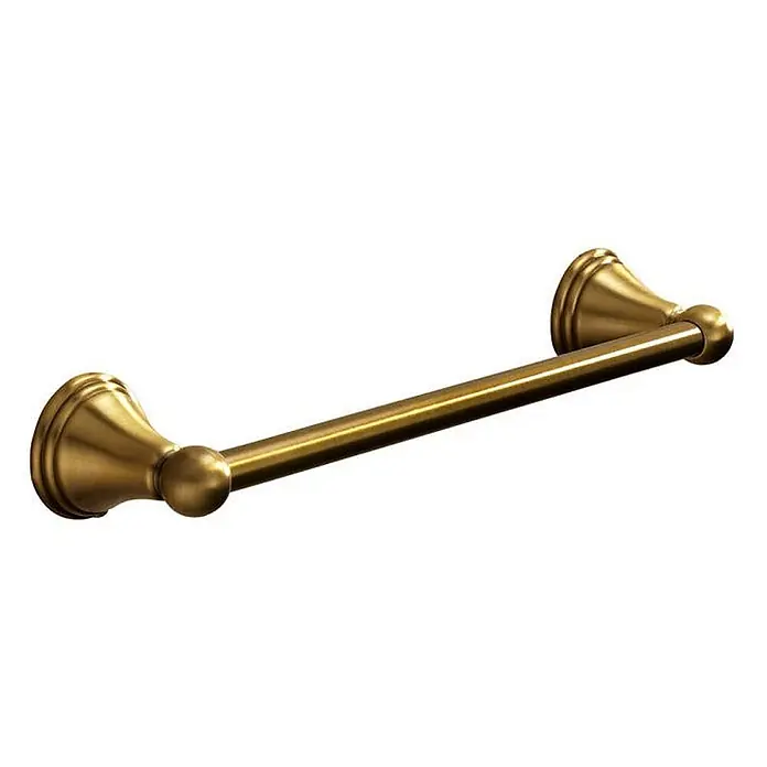KV Handtuchstange aus Edelstahl in Bronze ausführung | Rosa -  - Handtuchstange aus Antikmessing mit dekorativen Wandhalterungen.