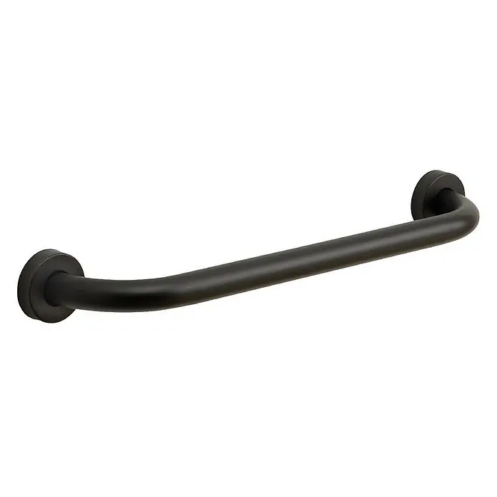 KV 45cm lager Wandhaltegriff aus Edelstahl in schwarzer Farbe -  - Mattschwarzer Metallhaltegriff für Sicherheit und Unterstützung.