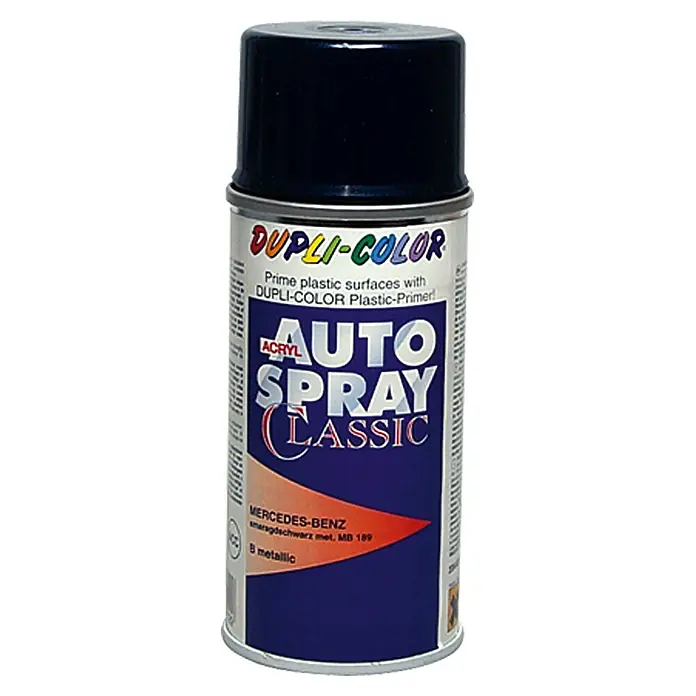 Dupli-Color Acryl-Autospray Classic - Mercedes Benz, Smaragdschwarz Metallic, 150 ml - Dupli-Color Auto-Spray Classic Lackspraydose in Smaragdschwarz Metallic für Mercedes-Benz zur Lackierung und Ausbesserung von Fahrzeugoberflächen.