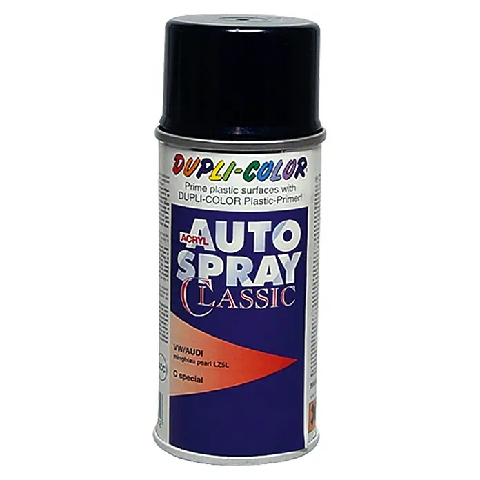 Dupli-Color Acryl-Autospray Classic - Audi/VW, Mingblau Pearl, 150 ml - Dose Dupli-Color Auto Spray Classic für Kunststoffoberflächen, ideal für VW/Audi, Farbton mingblau pearl LZ5L, C special.