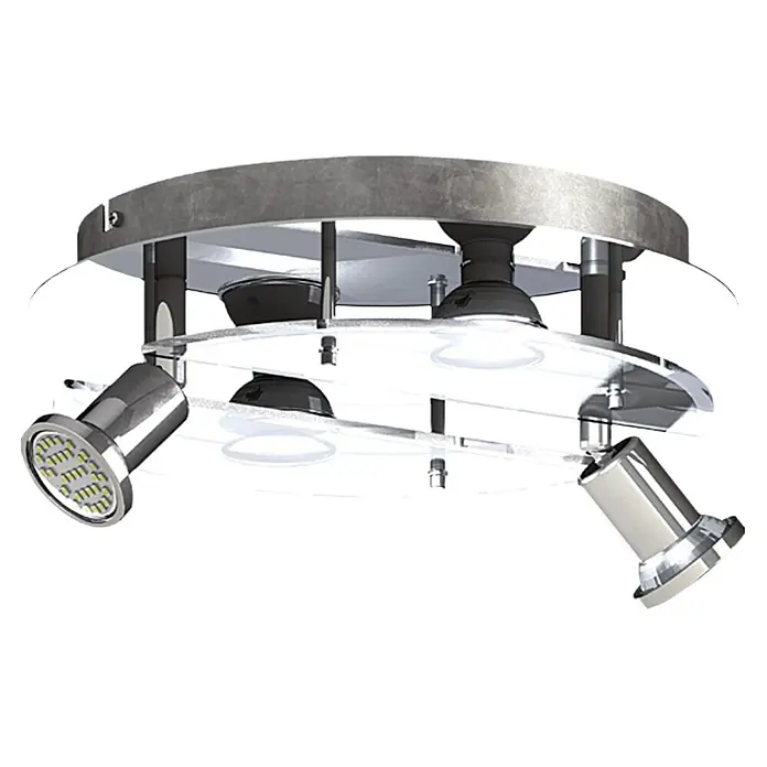 Eglo LED-Deckenleuchte Cabo 1 - 12 W, Chrom, Warmweiß - Ansicht von unten