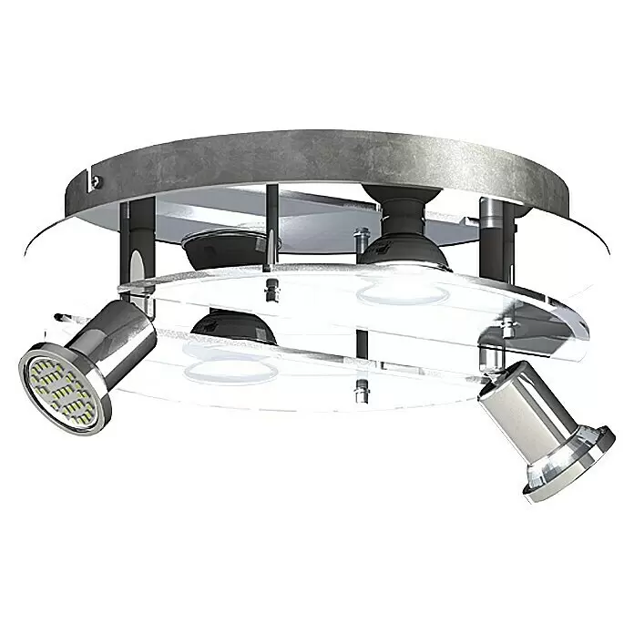 Eglo LED-Deckenleuchte Cabo 1 - 12 W, Chrom, Warmweiß
