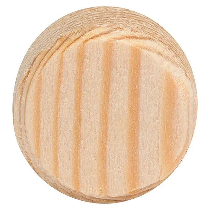 Craftomat Holzzapfen - Durchmesser: 35 mm, 10 Stk. - Ein heller Holzdübel mit deutlicher Maserung. Ideal für Holzverbindungen und Möbelbau.