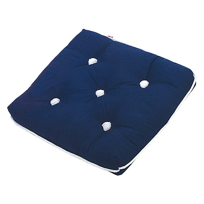 Kapok-Kissen (1 Stk., Einzeln, 410 x 360 x 90 mm, Navy-Blau)