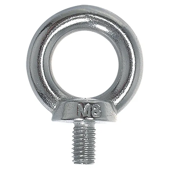 Marinetech Ringschraube - M 8, Innendurchmesser: 20 mm, Edelstahl, Silber - Vorderansicht
