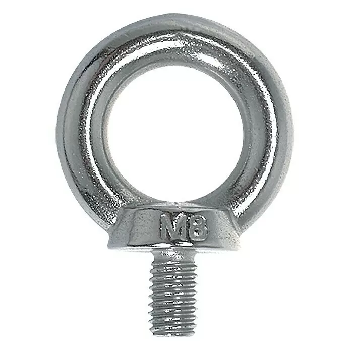 Marinetech Ringschraube - M 8, Innendurchmesser: 20 mm, Edelstahl, Silber
