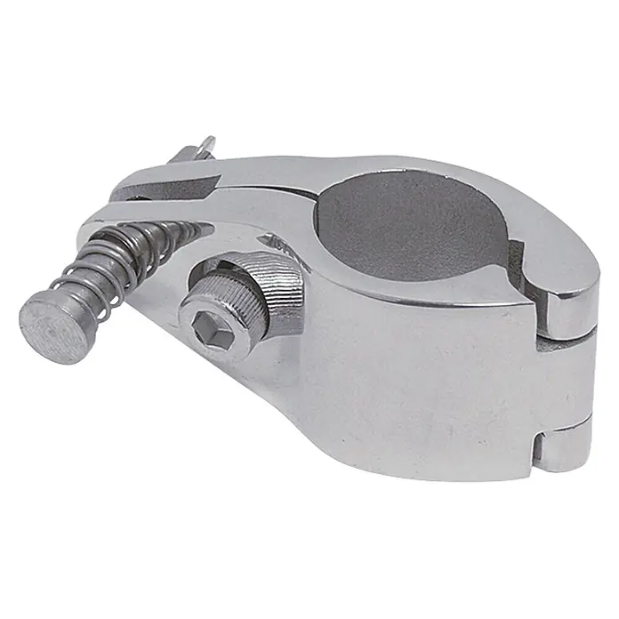 Marinetech Rohrmittelstück - 70 x 33 x 28 mm, 25 mm, Edelstahl, A4 - Diagonale Ansicht