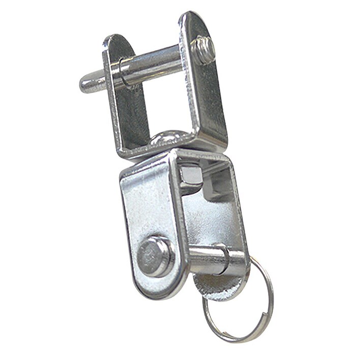 Dubbele oogwartel (Lengte: 4,7 cm, Gaffel-gaffel, Roestvrij staal, A2, Vlak)