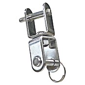 Dubbele oogwartel (Lengte: 4,7 cm, Gaffel-gaffel, Roestvrij staal, A2, Vlak)