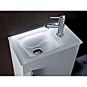 Camargue Stella Mini Wastafelonderkast (22,5 x 44 x 60 cm, Met verlichting, Wit, Hoogglans)