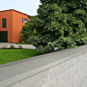 Mauerabdeckplatte Satteldach (Naturgrau, 50 x 25 cm, Beton)