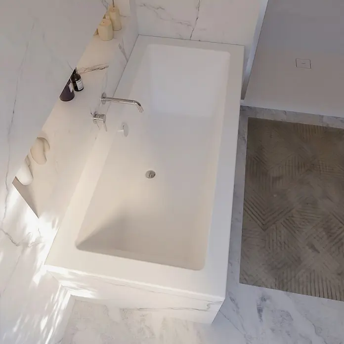 Balos Badewanne Komplettset 170 x 75 x 60 mit Fußgestell - 