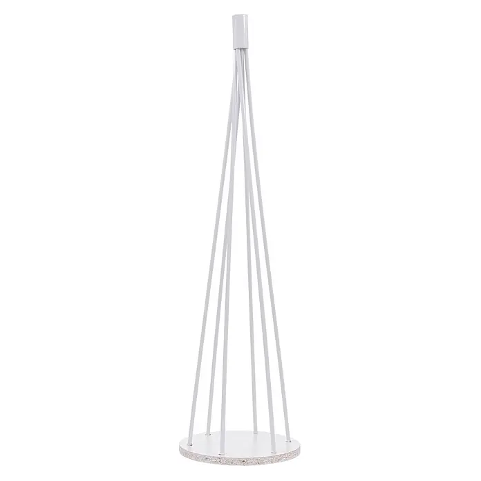 Mendler Deko-Weihnachtsbaum HWC-O91 Metall 90cm - weiß -  - Weißer Metallständer mit zusammenlaufenden Stangen und rundem Sockel für Präsentation oder Unterstützung.