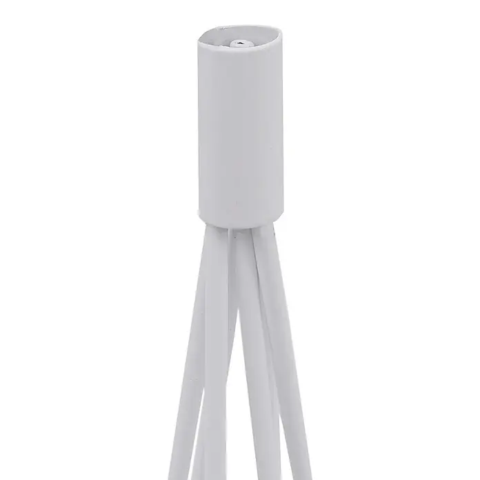Mendler Deko-Weihnachtsbaum HWC-O91 Metall 60cm - weiß -  - Weißer zylindrischer Verbinder für mehrere Stäbe, mit einer sichtbaren Schraube oben.
