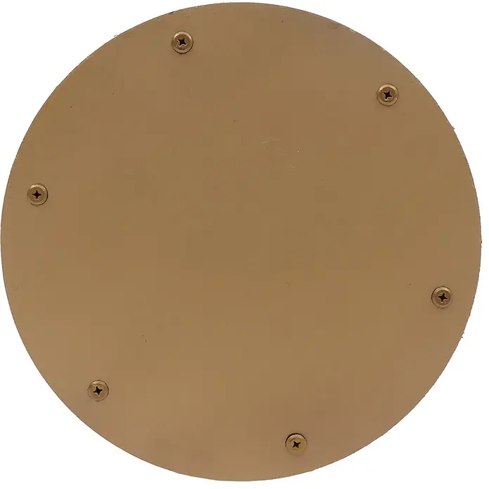 Mendler Deko-Weihnachtsbaum HWC-O91 Metall 115cm - goldfarben -  - Runde goldbraune Platte, mit sechs Kreuzschlitzschrauben befestigt.