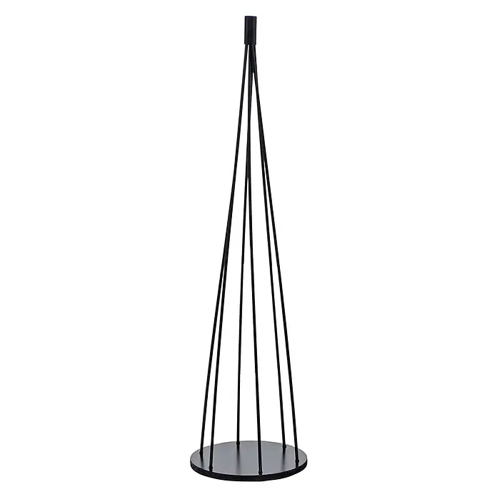 Mendler Deko-Weihnachtsbaum HWC-O91 Metall 115cm - schwarz -  - Schwarzes konisches Metallgestell mit runder Basis.