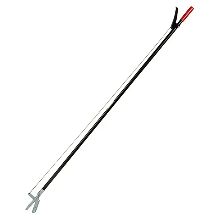 Freund Victoria TeichschereLänge: 124 cm - Hier ist ein Greifer mit einem langen Griff und einer Zange am Ende, die durch einen Zugmechanismus bedient wird.