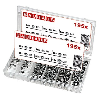 BAUHAUS Assortimentsdoos moeren (195 st., Zeskantkop)